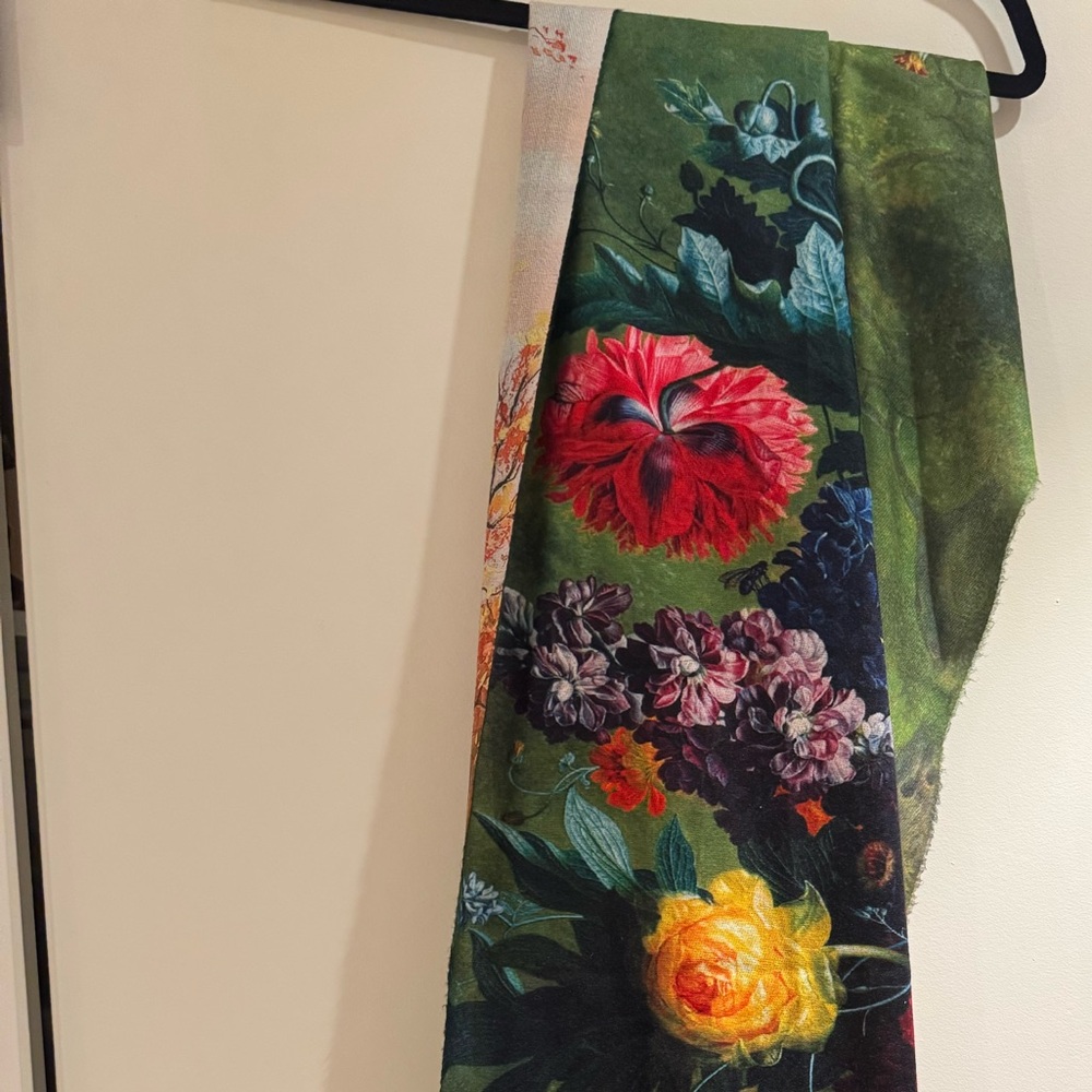 Floral Print scarf with spring summer Design, colorful, one size
